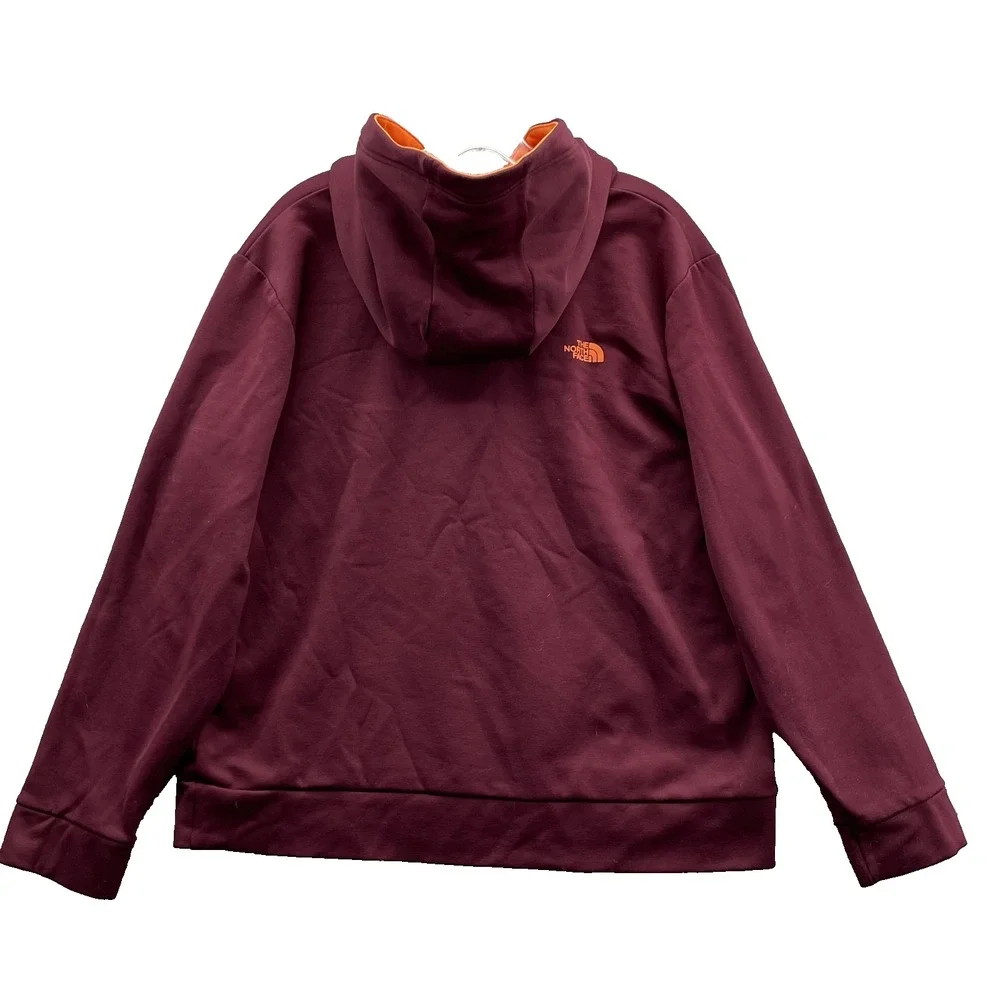 North Face Hoodie Men's XL Burgundy Orange Outdoor Skater Travel Sportswear Gorp